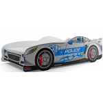 Posteľ jednolôžková Cars 160x80 policajná + matrac